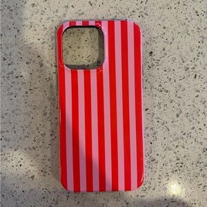iPhone 14 Pro Max Red Striped Phone Case